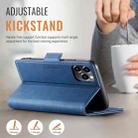 For iPhone 11 Pro Max AutSpace A11 Side Buckle MagSafe Magnetic RFID Phone Leather Case(Blue) - 3