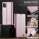 For iPhone 11 Pro Max AutSpace A11 Side Buckle MagSafe Magnetic RFID Phone Leather Case(Rose Gold) - 2