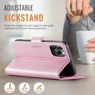 For iPhone 11 Pro Max AutSpace A11 Side Buckle MagSafe Magnetic RFID Phone Leather Case(Rose Gold) - 3