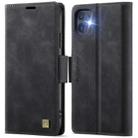 For iPhone 11 AutSpace A11 Side Buckle MagSafe Magnetic RFID Phone Leather Case(Black) - 1