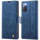 For Samsung Galaxy Note20 AutSpace A11 Side Buckle MagSafe Magnetic RFID Phone Leather Case(Blue) - 1