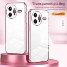 For Redmi K80 Pro Transparent Plating Fine Hole Phone Case(Pink) - 2