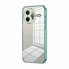 For Redmi K80 Pro Transparent Plating Fine Hole Phone Case(Green) - 1