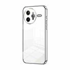 For Redmi K80 Pro Transparent Plating Fine Hole Phone Case(Silver) - 1