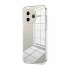 For Redmi K80 Transparent Plating Fine Hole Phone Case(Transparent) - 1