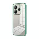 For Redmi Note14 4G 163.25mm Transparent Plating Fine Hole Phone Case(Green) - 1