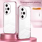 For Honor 300 Pro Transparent Plating Fine Hole Phone Case(Pink) - 2