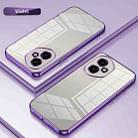 For Honor 400 Global 156.5mm Transparent Plating Fine Hole Phone Case(Purple) - 2