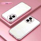 For Honor 400 Global 156.5mm Transparent Plating Fine Hole Phone Case(Pink) - 2