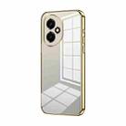 For Honor 400 Global 156.5mm Transparent Plating Fine Hole Phone Case(Gold) - 1