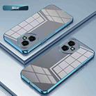 For Honor 400 Global 156.5mm Transparent Plating Fine Hole Phone Case(Blue) - 2