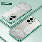 For Honor 400 Global 156.5mm Transparent Plating Fine Hole Phone Case(Green) - 2