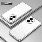 For Honor 400 Global 156.5mm Transparent Plating Fine Hole Phone Case(Silver) - 2