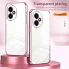 For Honor 400 Global 156.5mm Transparent Plating Fine Hole Phone Case(Silver) - 3