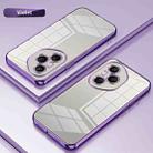 For Honor 400 Pro Global 160.8mm Transparent Plating Fine Hole Phone Case(Purple) - 2