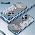 For Honor 400 Pro Global 160.8mm Transparent Plating Fine Hole Phone Case(Blue) - 2