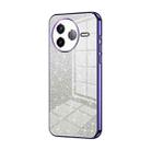 For Redmi K80 Gradient Glitter Powder Electroplated Phone Case(Purple) - 1