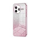 For Redmi K80 Gradient Glitter Powder Electroplated Phone Case(Pink) - 1