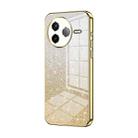 For Redmi K80 Gradient Glitter Powder Electroplated Phone Case(Gold) - 1