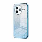 For Redmi K80 Gradient Glitter Powder Electroplated Phone Case(Blue) - 1