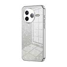 For Redmi K80 Gradient Glitter Powder Electroplated Phone Case(Silver) - 1