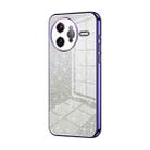 For Redmi K80 Pro Gradient Glitter Powder Electroplated Phone Case(Purple) - 1