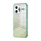 For Redmi K80 Pro Gradient Glitter Powder Electroplated Phone Case(Green) - 1