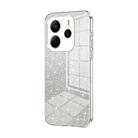 For Redmi Note14 4G 163.25mm Gradient Glitter Powder Electroplated Phone Case(Transparent) - 1