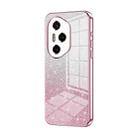 For Honor 300 Pro Gradient Glitter Powder Electroplated Phone Case(Pink) - 1