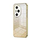 For Honor 300 Pro Gradient Glitter Powder Electroplated Phone Case(Gold) - 1