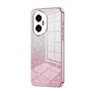 For Honor 300 Gradient Glitter Powder Electroplated Phone Case(Pink) - 1