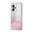 For Honor 400 Global 156.5mm Gradient Glitter Powder Electroplated Phone Case(Pink) - 1