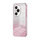 For Honor 400 Pro Global 160.8mm Gradient Glitter Powder Electroplated Phone Case(Pink) - 1
