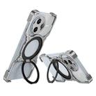 For Redmi K80 Pro Mechanical Arm Borderless MagSafe Holder Metal Phone Case(Silver) - 1