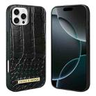 For iPhone 16 Pro Max VIETAO Alligator Texture PU Phone Case(Black) - 1