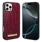 For iPhone 16 Pro Max VIETAO Alligator Texture PU Phone Case(Red) - 1