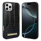 For iPhone 16 Pro VIETAO Alligator Texture PU Phone Case(Black) - 1