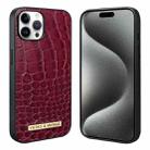 For iPhone 15 Pro Max VIETAO Alligator Texture PU Phone Case(Red) - 1