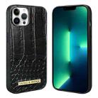 For iPhone 13 Pro Max VIETAO Alligator Texture PU Phone Case(Black) - 1