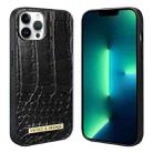 For iPhone 13 Pro VIETAO Alligator Texture PU Phone Case(Black) - 1