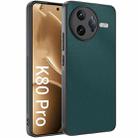 For Redmi K80 Pro Ultra-thin Plain Skin Leather Phone Case(Green) - 1