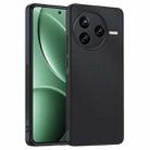 For Redmi K80 / Poco F7 Pro Ultra-thin Plain Skin Leather Phone Case(Black) - 1