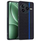 For Redmi K80 / Poco F7 Pro Ultra-thin Carbon Fiber Texture Printing Phone Case(Black Blue) - 1