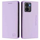 For HMD Fuison RC01 Dual-Folded Magnetic Suction RFID Leather Phone Case(Light Purple) - 2