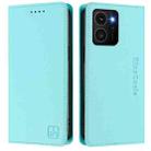 For HMD Skyline RC01 Dual-Folded Magnetic Suction RFID Leather Phone Case(Mint Green) - 2