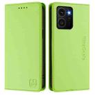 For HMD Skyline RC01 Dual-Folded Magnetic Suction RFID Leather Phone Case(Grass Green) - 2