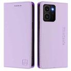 For HMD Skyline RC01 Dual-Folded Magnetic Suction RFID Leather Phone Case(Light Purple) - 2