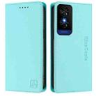 For TCL 50 5G / XE Nxtpaper 5G / XE 5G RC01 Dual-Folded Magnetic Suction RFID Leather Phone Case(Mint Green) - 2