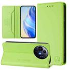 For TCL 50 Pro NxtPaper RC01 Dual-Folded Magnetic Suction RFID Leather Phone Case(Grass Green) - 1