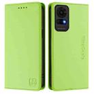 For TCL 50 LE RC01 Dual-Folded Magnetic Suction RFID Leather Phone Case(Grass Green) - 2